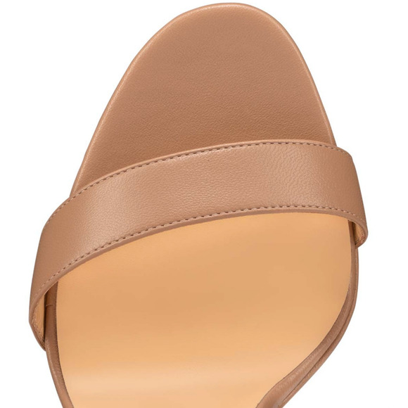Christian Louboutin Loubi Queen Alta 150 Nude Ankle Strap Sandal Heel Pump 39 - Picture 6 of 12